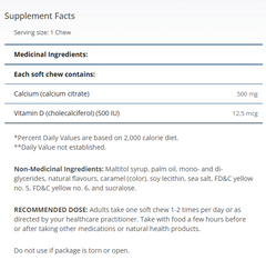 Calcium Citrate Chewy Bites 500mg