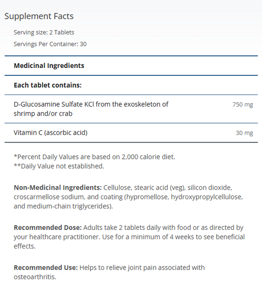Glucosamine Sulfate 750