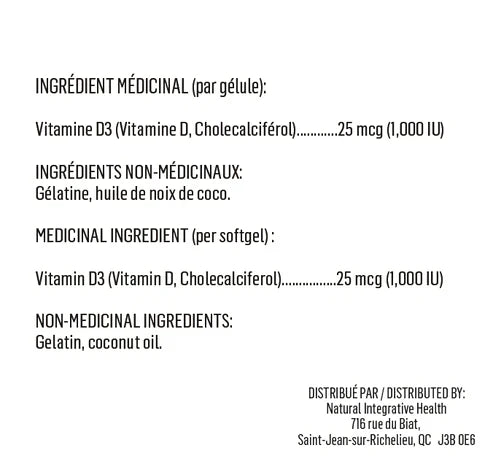 Vitamine D3 2000UI