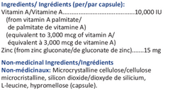 Vitamin A + Zinc